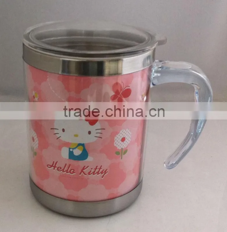 fashional design stainless steel mini 9oz coffee mug with painting