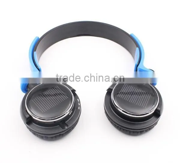 Solar power bluetooth headset made in china