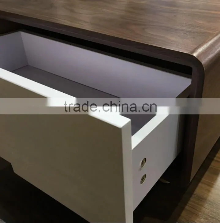 2016 newly wooden tea table design with walnut veneer