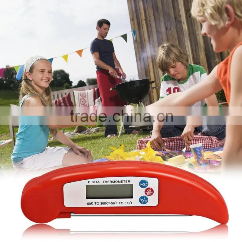 Long Probe LCD Screen Digital Stainless Baby Milk BBQ Meat Cooking Thermometer with Instant Read