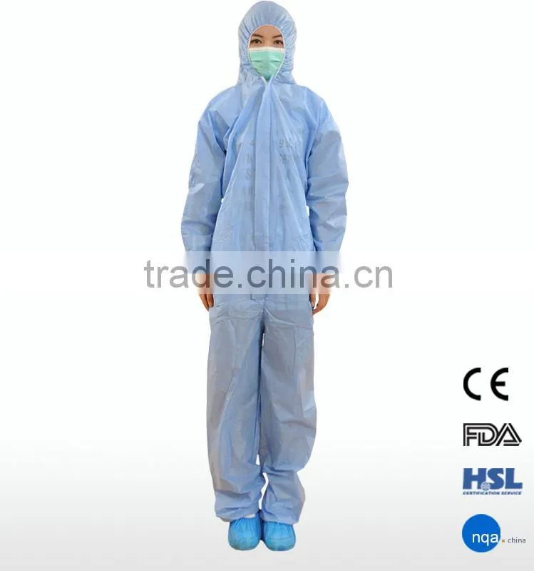 2015 New Products Waterproof YELLOW Disposable Coverall with hood