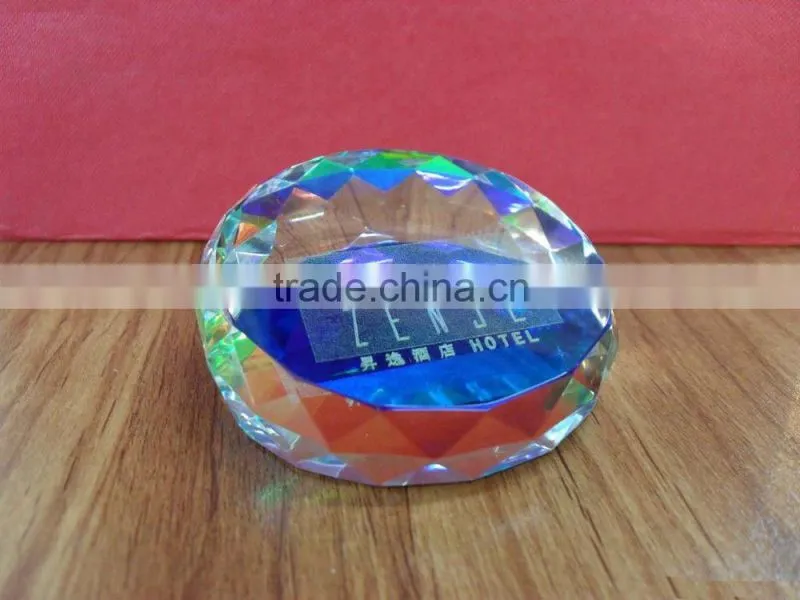 2016 New product round section crystal paperweight