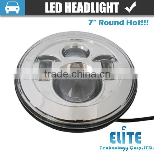 7" round led headlight for jeep truck suv with hi lo beam
