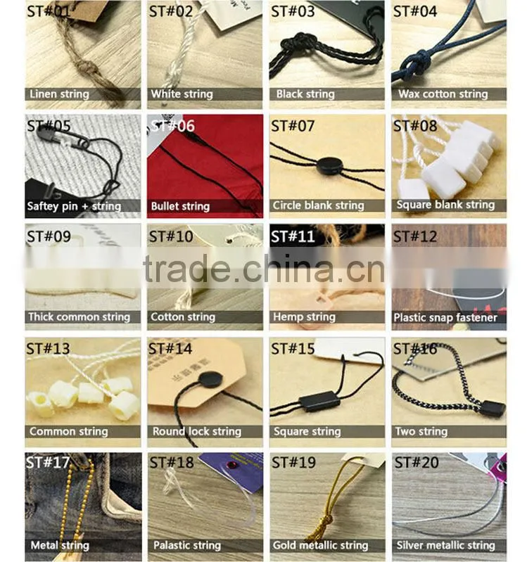 Recycled kraft paper hang tags for lady's clothing