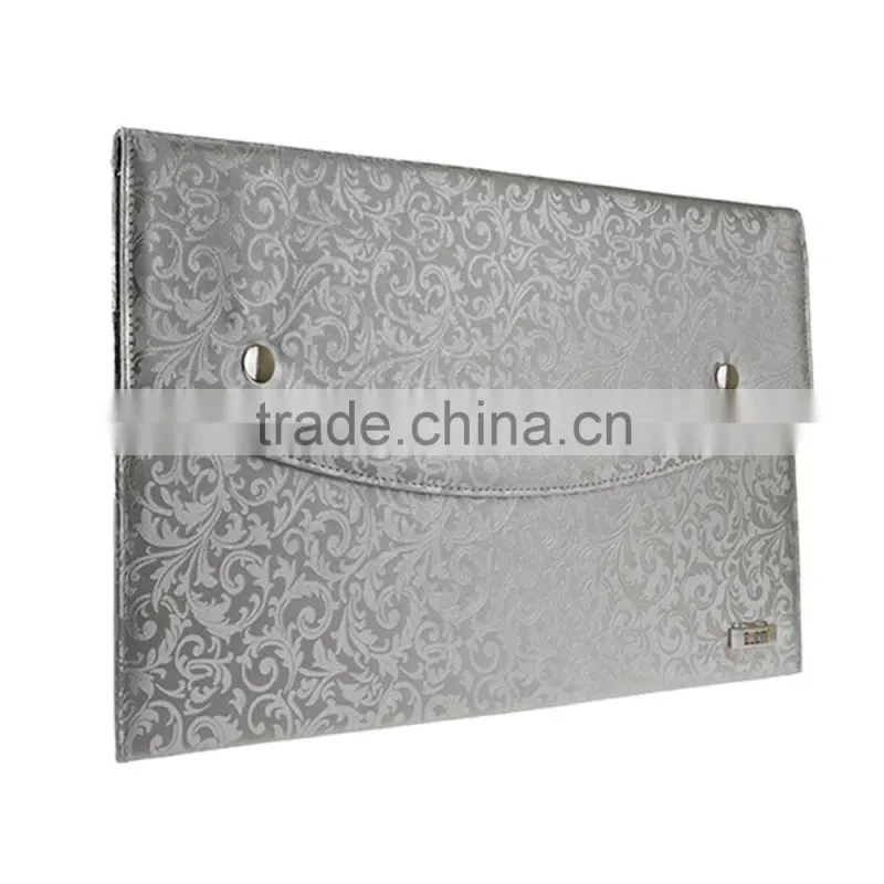 2015 fashion cheap pu leather notebook laptop bag with tablet case