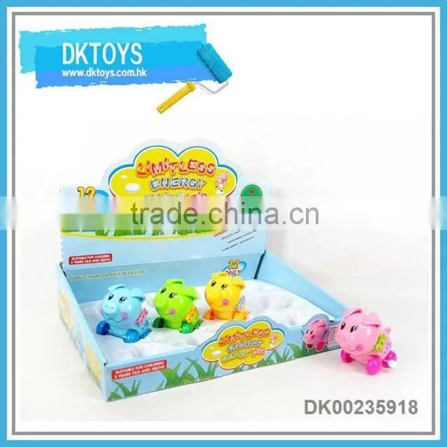 Lovely design plastic material wind up cow 12 pcs
