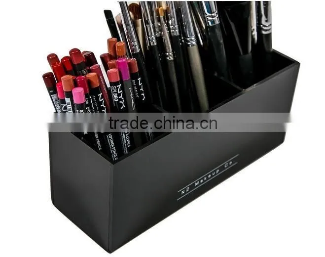 display on table top acrylic makeup organizer