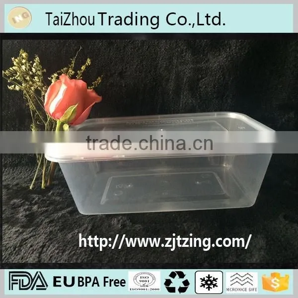 Disposable plastic food container take away meal box