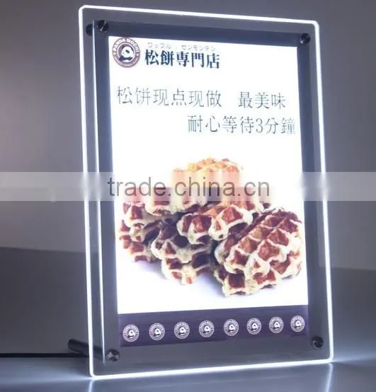 Led light acrylic display picture photo frame