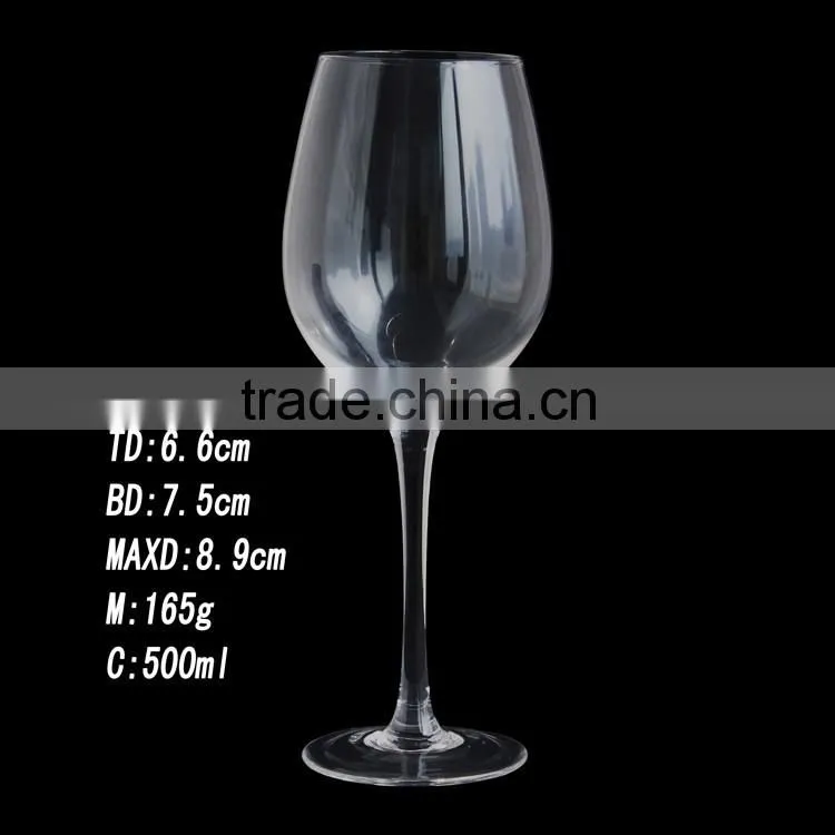Mouth blow giant wine glass champagne glass vase crystal
