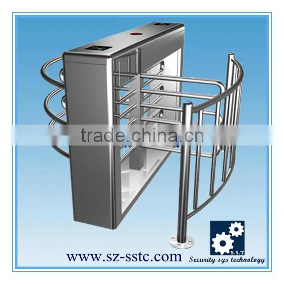 Wooden package security electric half height stadium turnstile