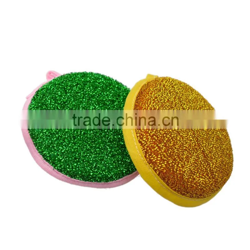 JML1335/Kitchen new products gold round sponge scrubber with hign quality