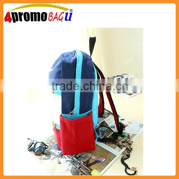 New design school bag canvas backpack wholesale