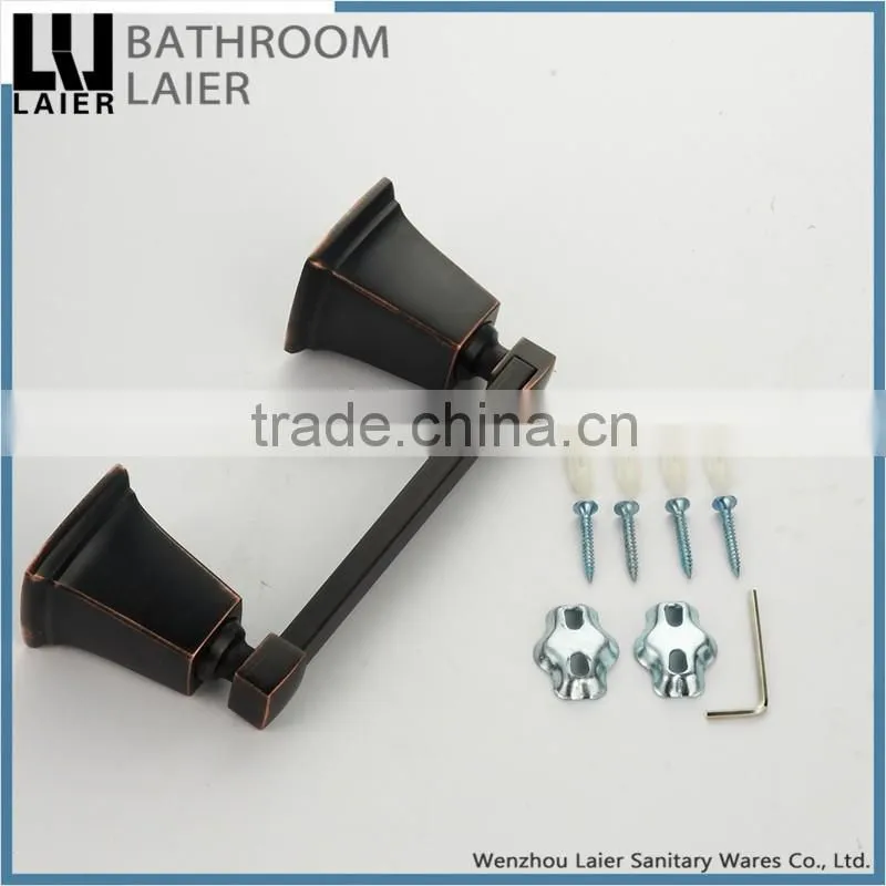 12133b china supplier zinc american style black bathroom equipments toilet roll holder