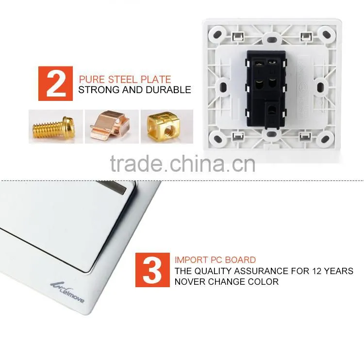 E08 Economic 5pin universal socket with 1gang 1way/2way switch