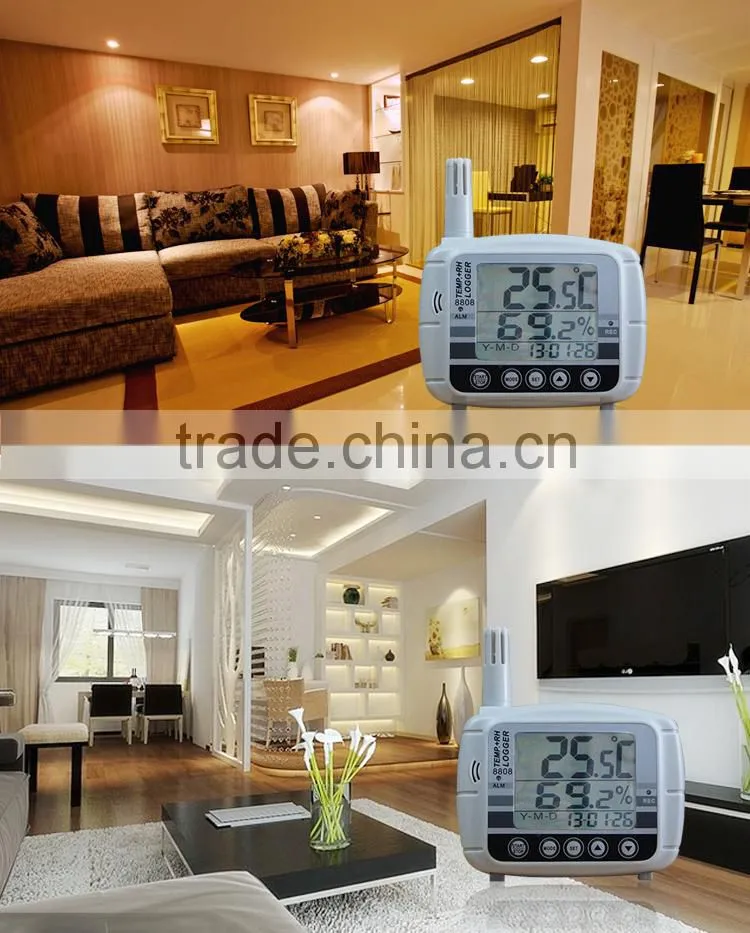 Wall Moutable USB Interface High Precision Temperature and Humidity Data logger AZ 8808 Thermometer hygrometer logger with Alarm