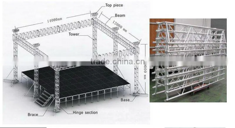 RK outdoor concert stage aluminum stage truss
