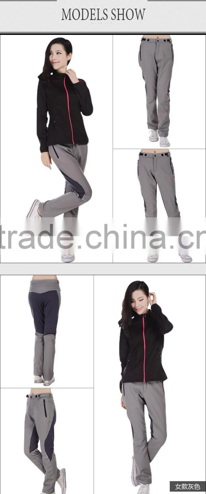 High quality winter waterproof zipper custom jogger pants