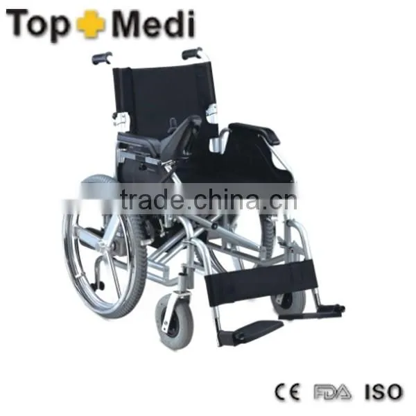 Lightweight Handicapped Steel Power Electric Wheelchair with Hand Rim