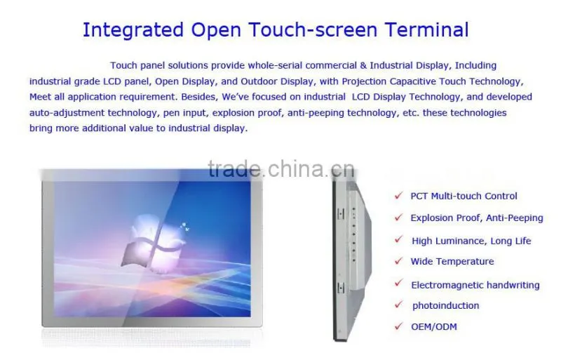 7" Open Frame LCD Touch-Screen Display with VESA 75 & 100