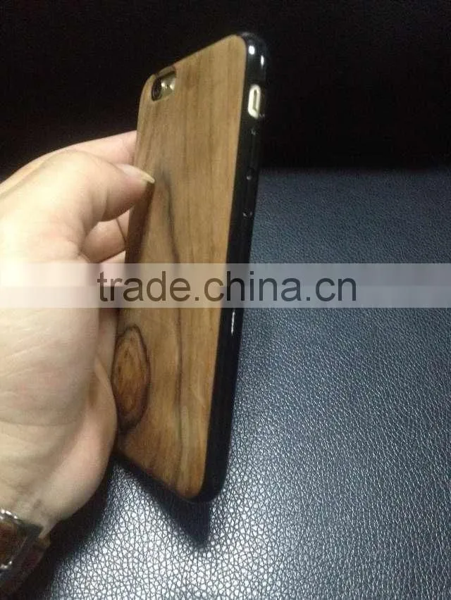 Best selling Wood Grain Sticker Phone Case without logo for iPhone 6s