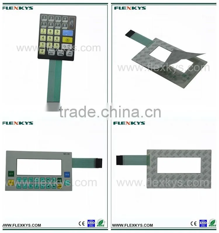 Plastic Poly Dome 6 Push Buttons Membrane Switch