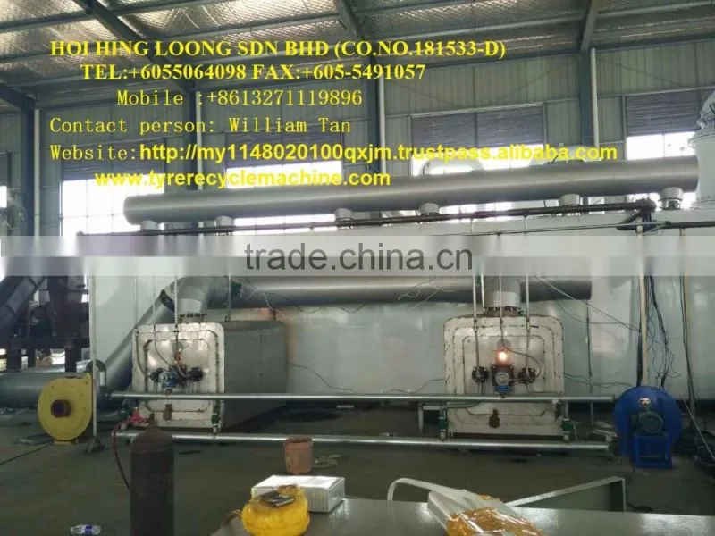 hot selling best automatic continuous scrap tire/ plastic/medical waste pyrolysis plant