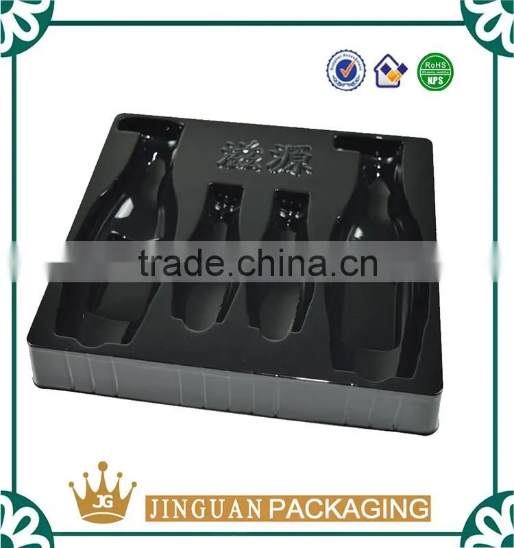 Plastic Black PVC Cosmetics Container With Custom Logo