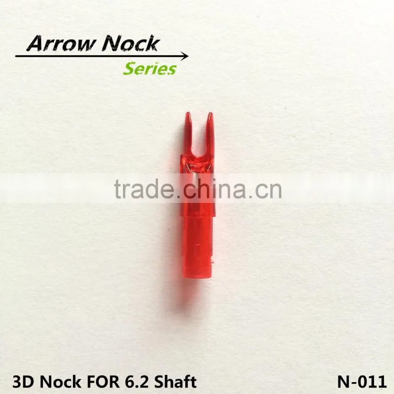 3D arrow nocks for glassfiber arrow and carbon arrow shaft