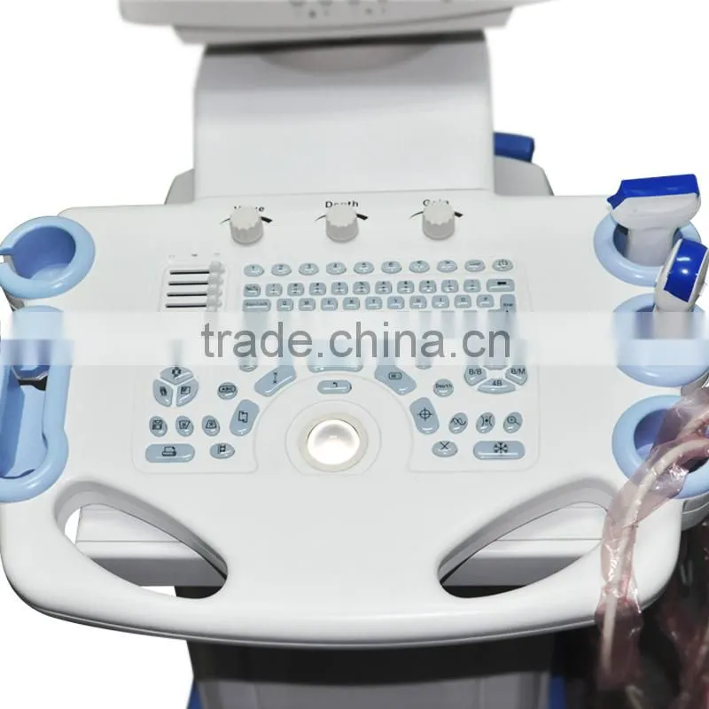 CE ISO approved white color Full Digital Trolley Ultrasound Scanner