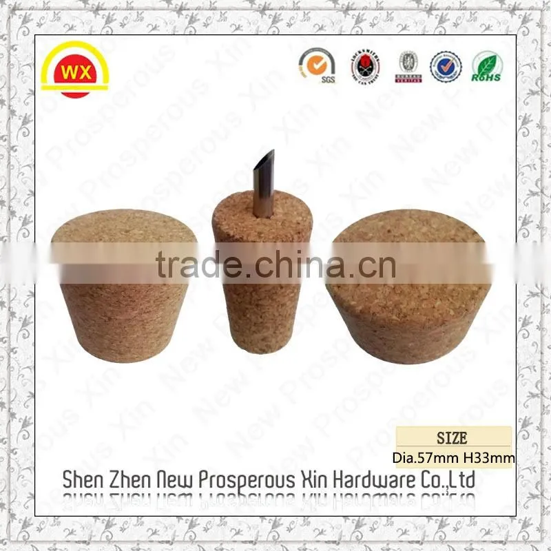 Wholesale wood engraved small glass bottle synthetic cork stopper