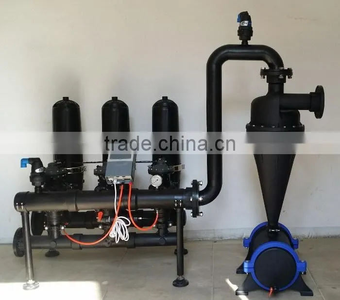 threaded connection plastic cyclone sand water filter for irrigation