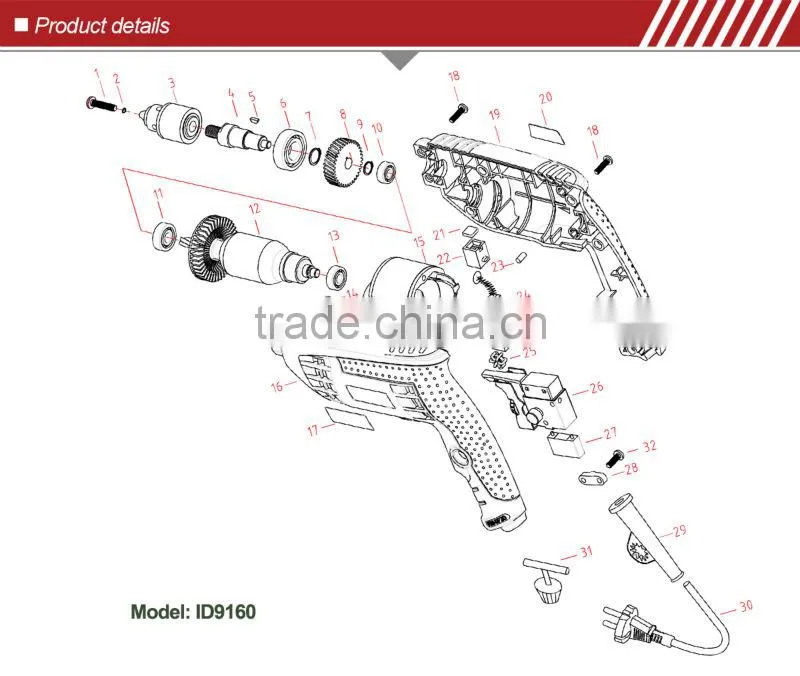10mm Electric Drill 450W Drilling Machine