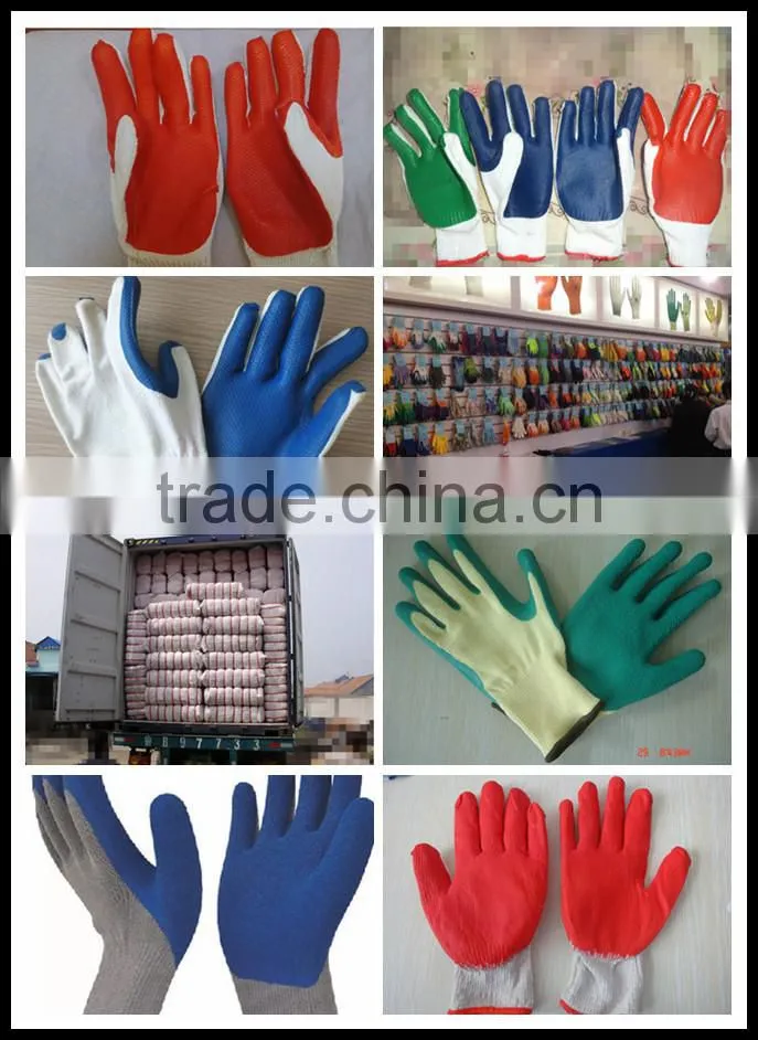 Chinese latex coated gloves