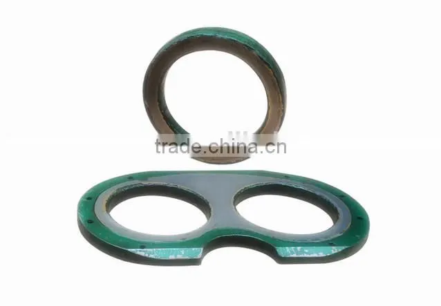 Hot sale concrete pump parts wear plate and cutting ring for Putzmeister