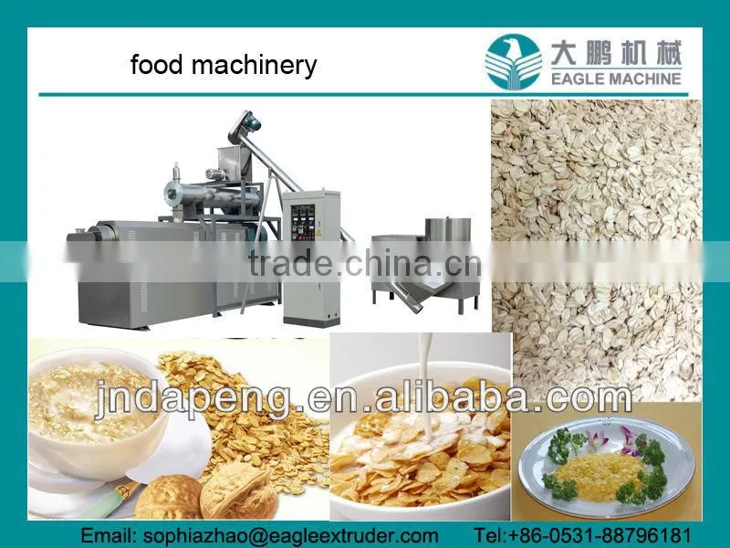 Breakfast maize snacks extruder machine/making equipment manufacturer in china