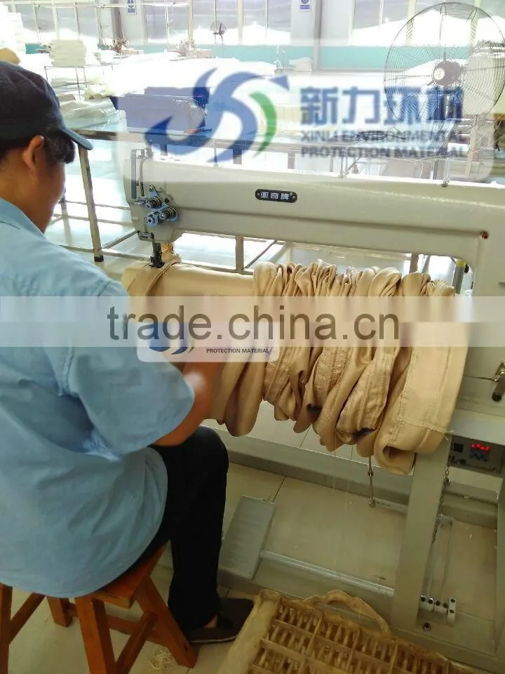 woven fiberglass dust collector filter bag with bag's suspension , vibration bag filter