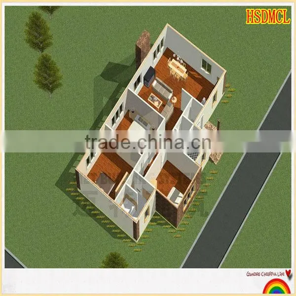 China prefabricated steel structure flat pack living container house