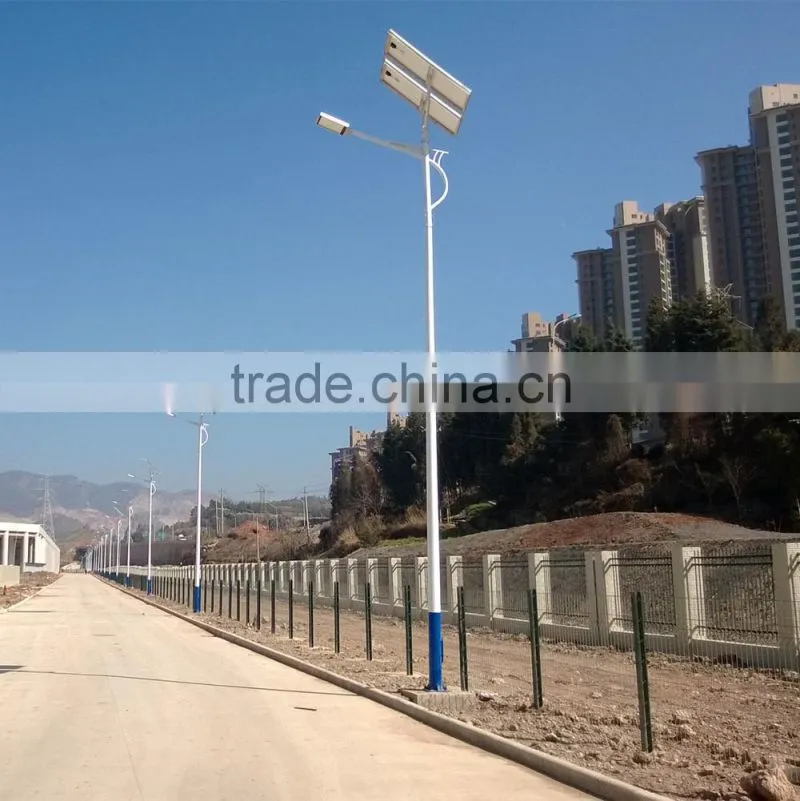 With battery storage 6-12 hours lighting time 100W solar street light system
