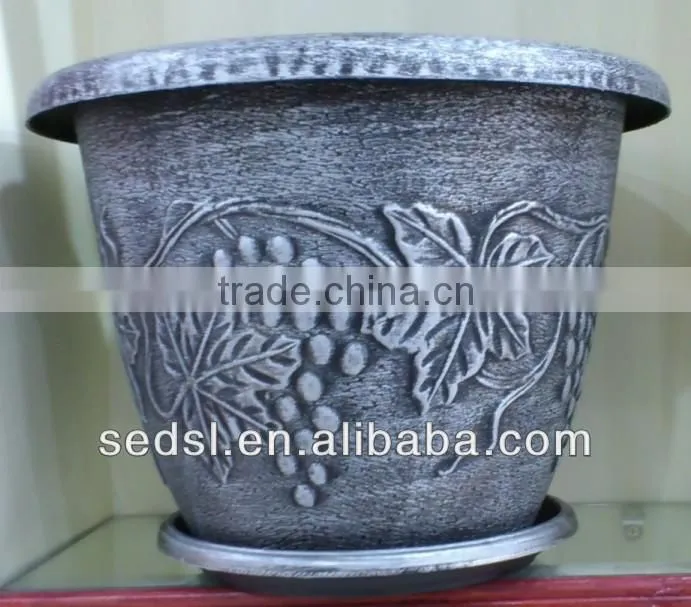 French Luxury Gilt Bronze Mounted plastic Vase, Bronze & Plastic Vase