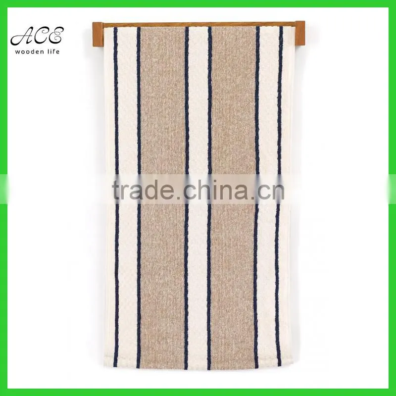 Wooden roller towel holder