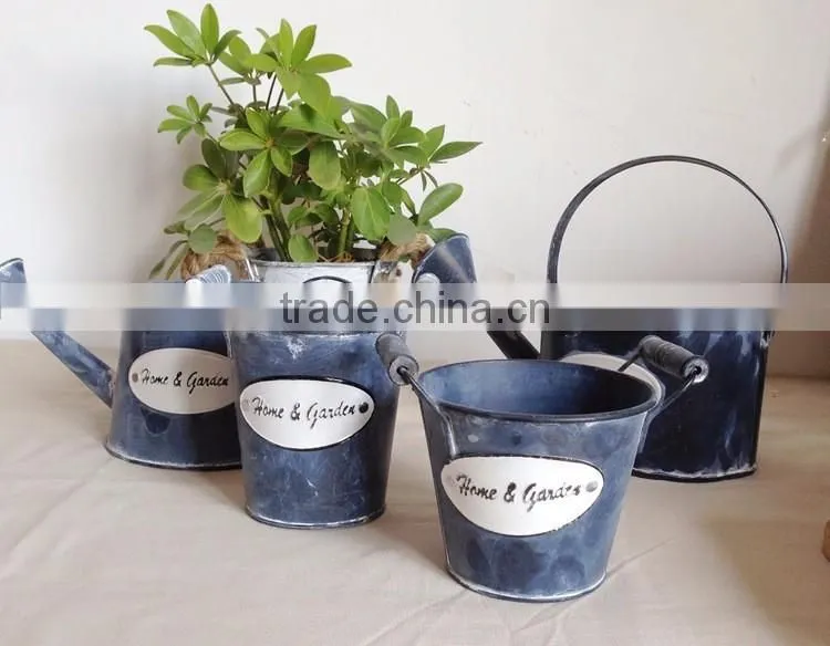 handmade in china home and garden black rustic decorative cheap watering cans wholesale