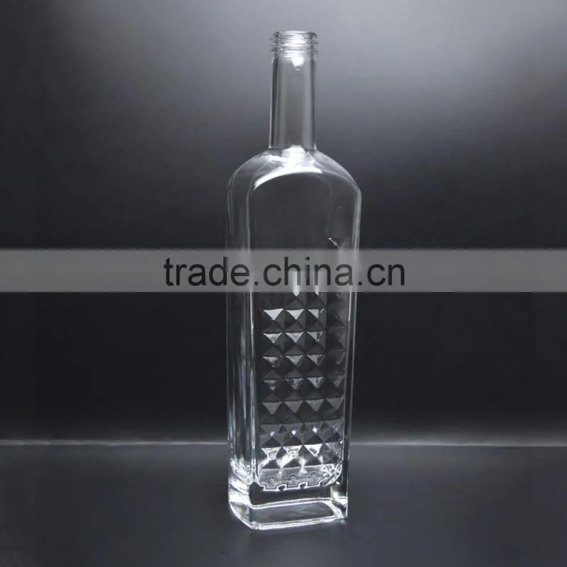 Whiskey bottle in glass with aluminum cap