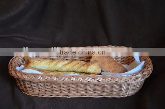 Long Bread Basket, Small Wicker Basket, Handmade Willow Fruit Basket, Table Centerpiece Basket, Small Wicker Storage Basket