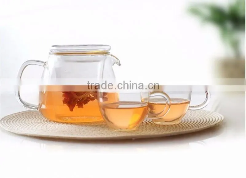 Haonai wholesale clear glass tea set
