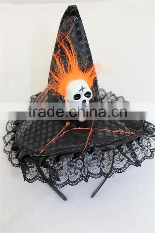 Fashion Halloween Witch Hat headband skull hat hairband