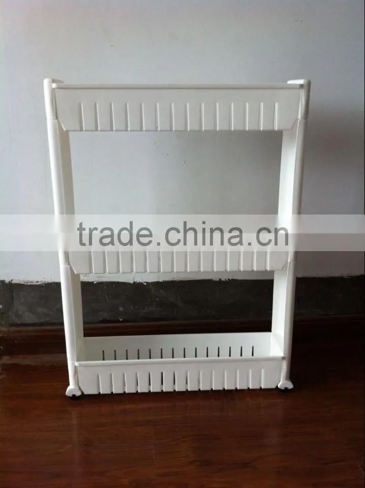 Plastic Storage Rack With Wheels/Slide Out Storage Tower