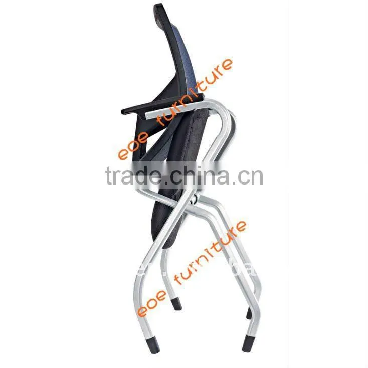 mesh office conference chair Four leg foldable training chair 6129C