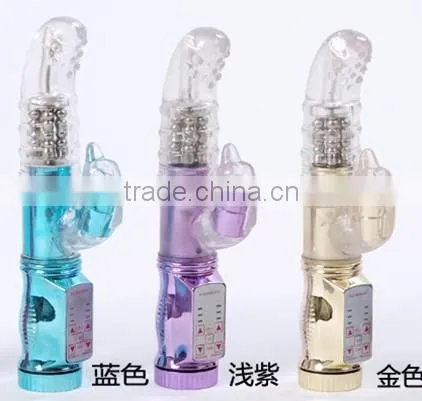 Mermaid rotating bead rod massage stick