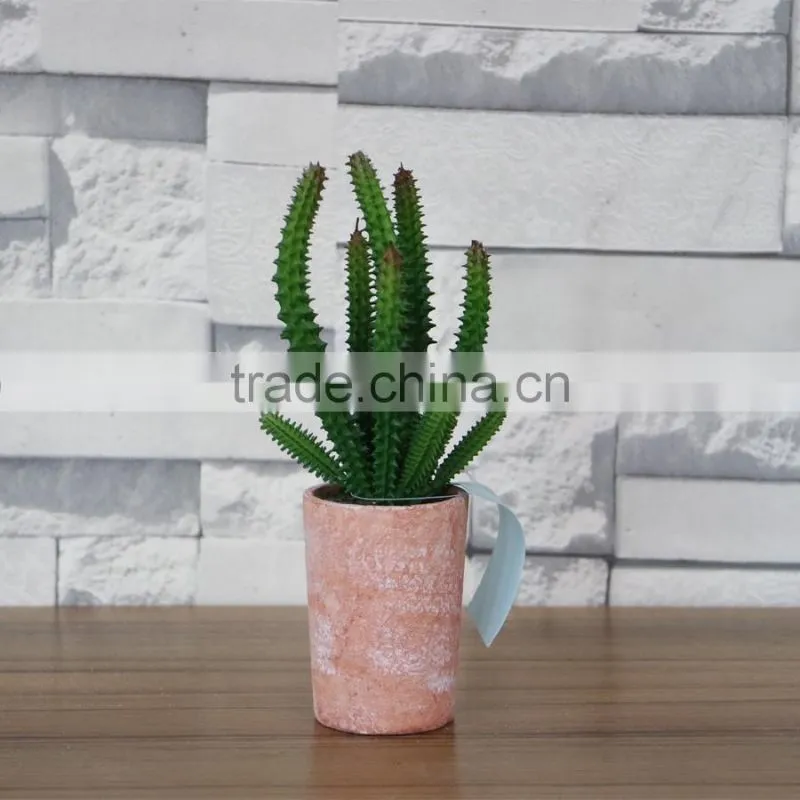 plastic mini succulent plants arrangement in pot
